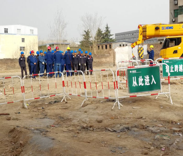 西咸新區(qū)灃東新城35kV阿馬線(xiàn)遷改項(xiàng)目施工現(xiàn)場(chǎng)